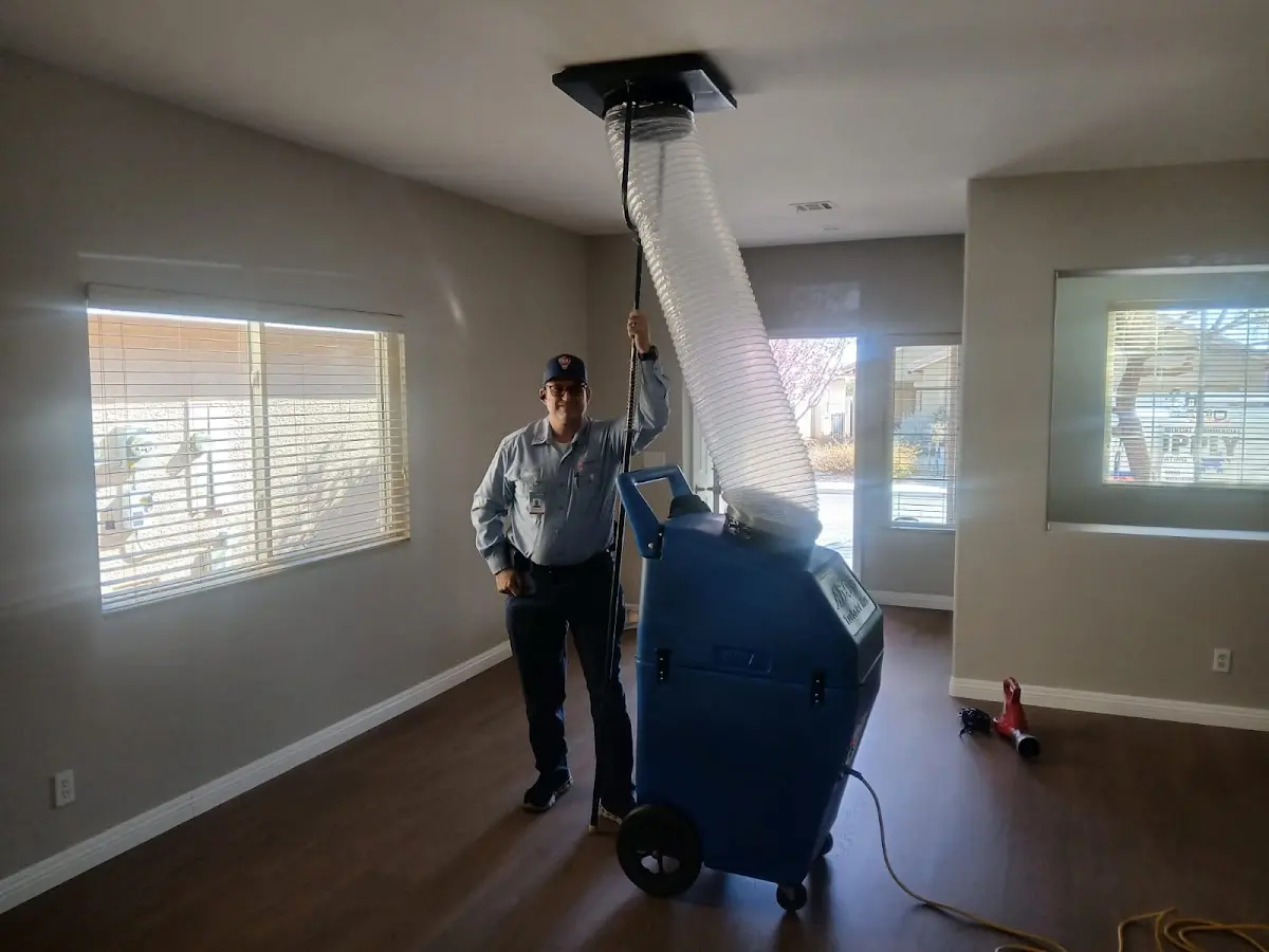 Professional Dryer Vent Cleaning work inside a Exeter home
